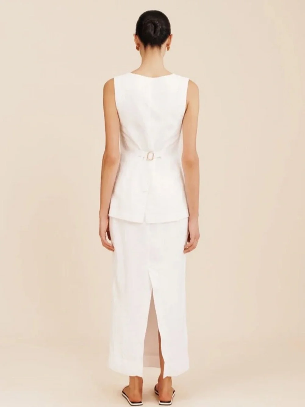 NWT POSSE Emma Linen Vest and Skirt Two-Piece Matching Set